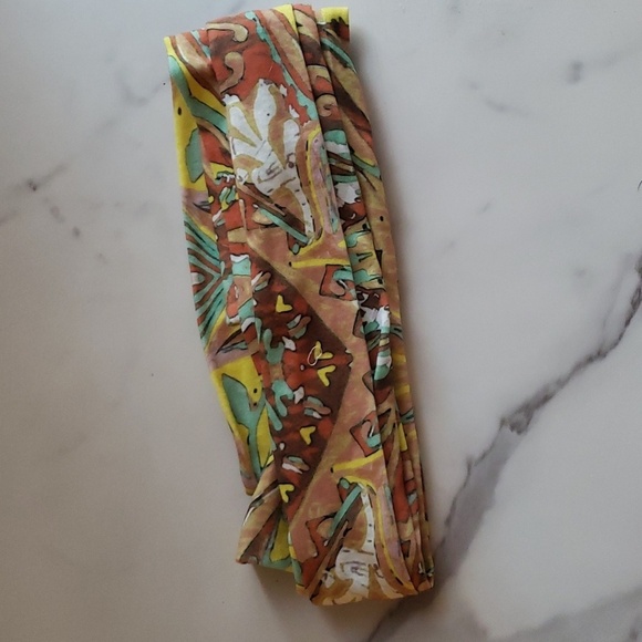 CM.YAYA Khaki Paisley Sleeveless Wide Leg Straight Jumpsuit Size XXXL NWOT - Picture 9 of 9